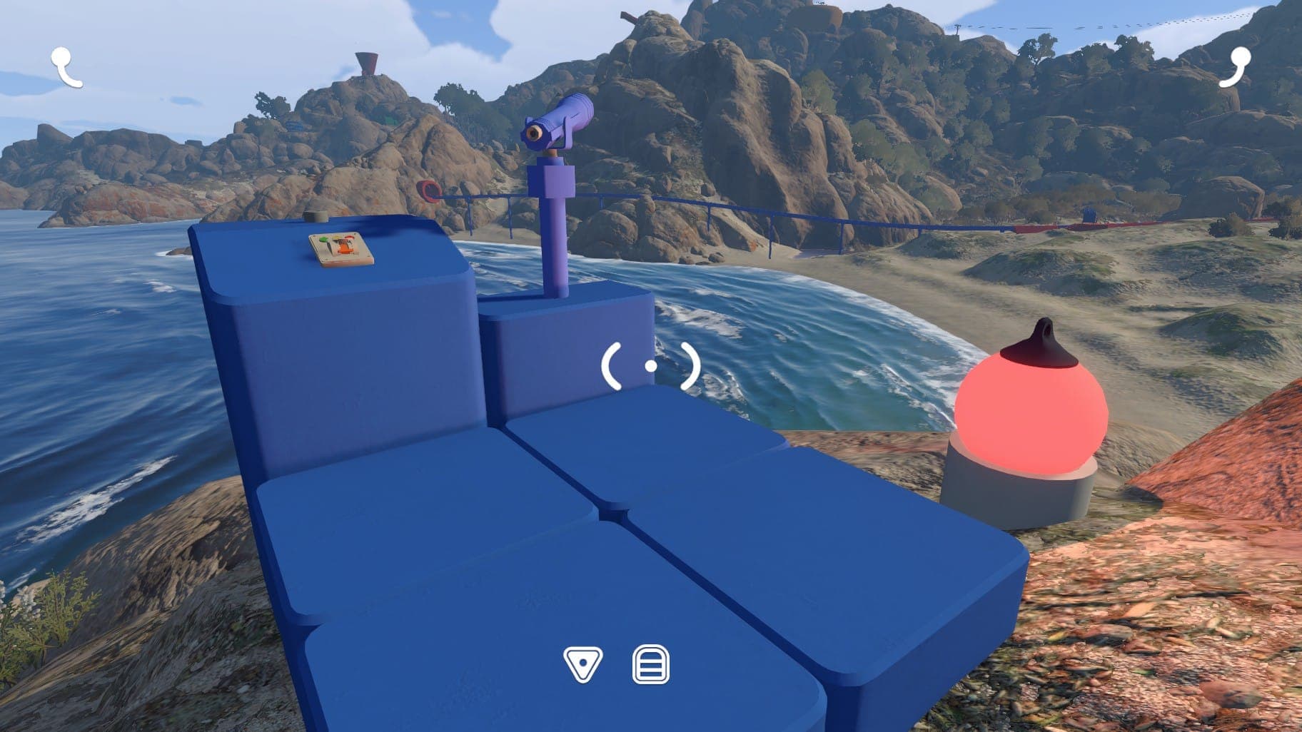 Blue telescope puzzle solution in Big Walk.