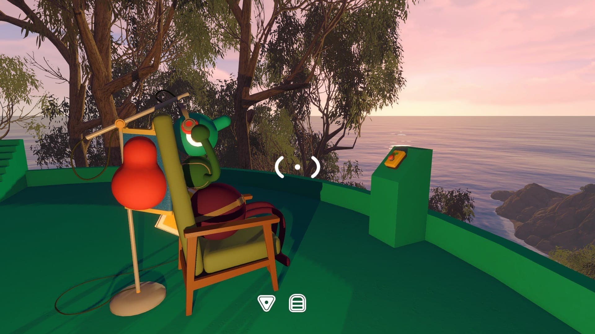 The green platform headphone puzzle in Big Walk.