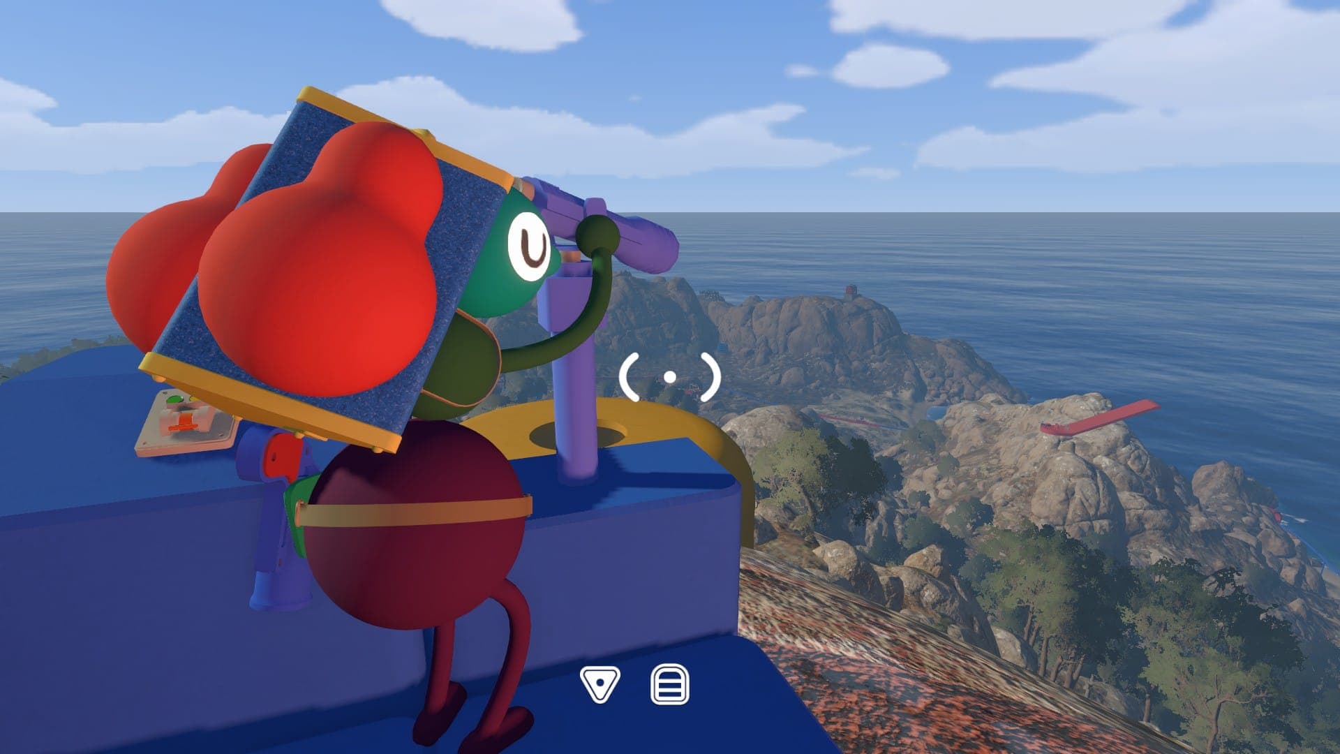 The blue platform telescope puzzle in Big Walk.