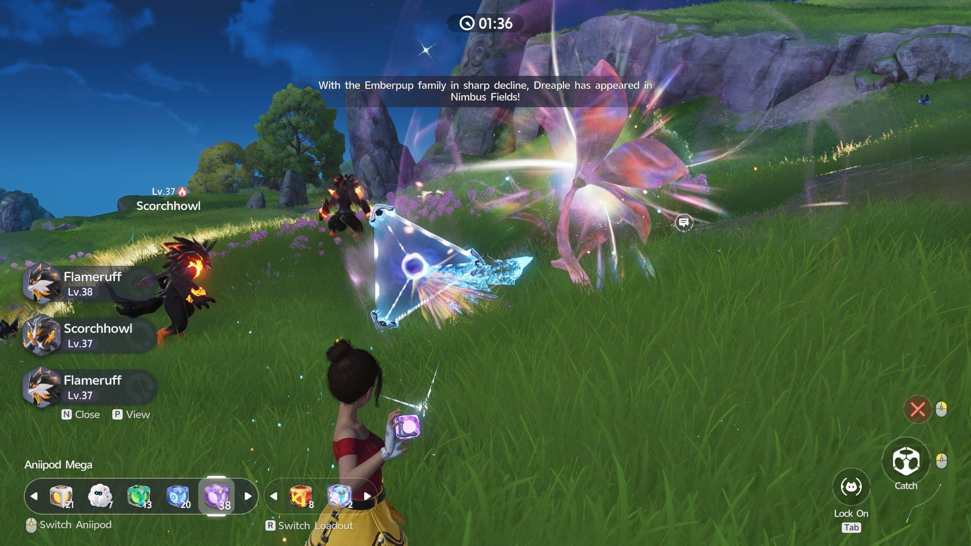 Spawning Dreaple notice in Aniimo.
