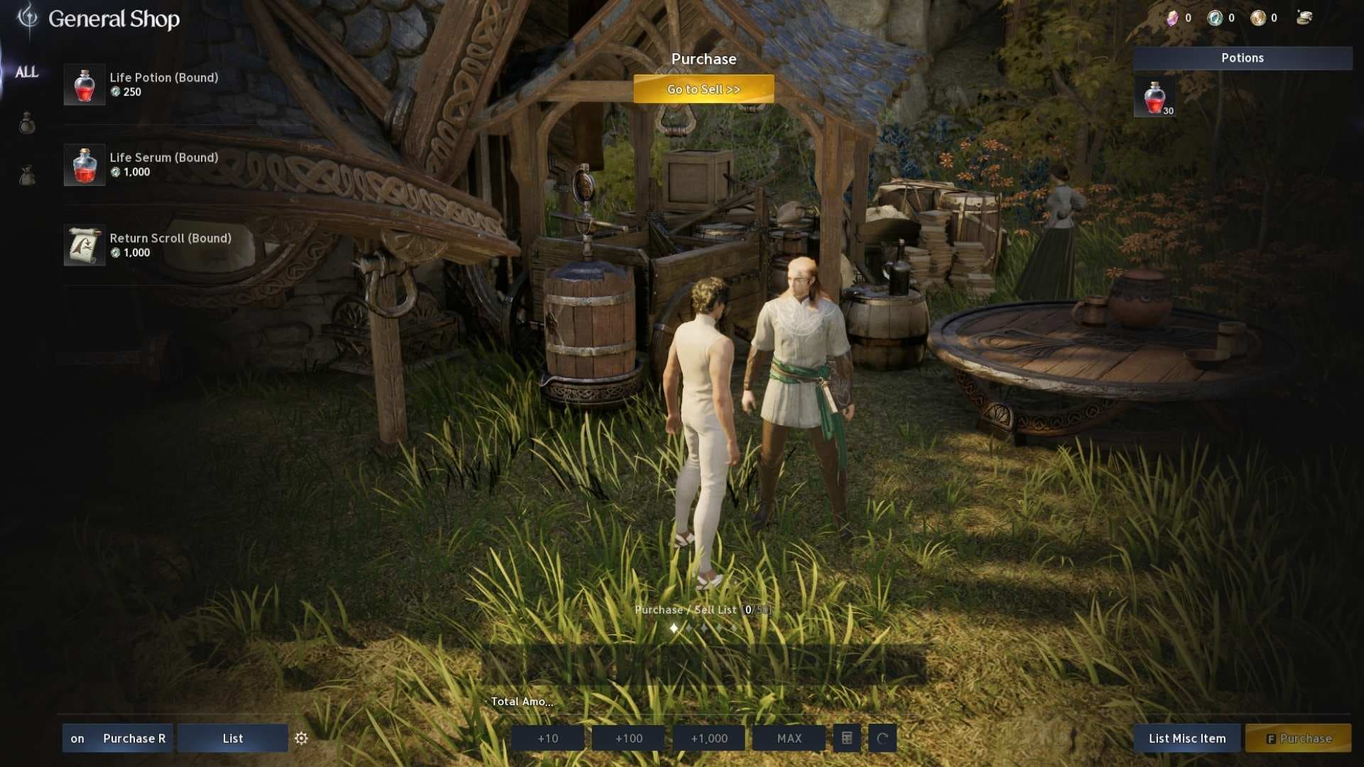 Selling gear in Aion 2