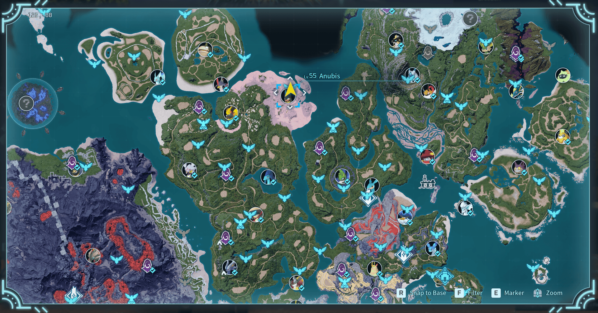 Rough Location for Dumud and Digtoise in Palworld 1.0