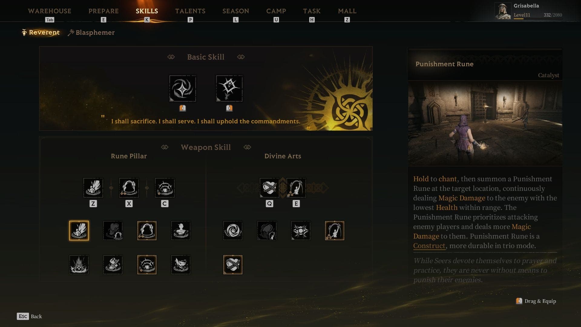 Best Seer Build Skills