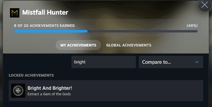 Bright and Brighter Achievement for Gem of the Gods