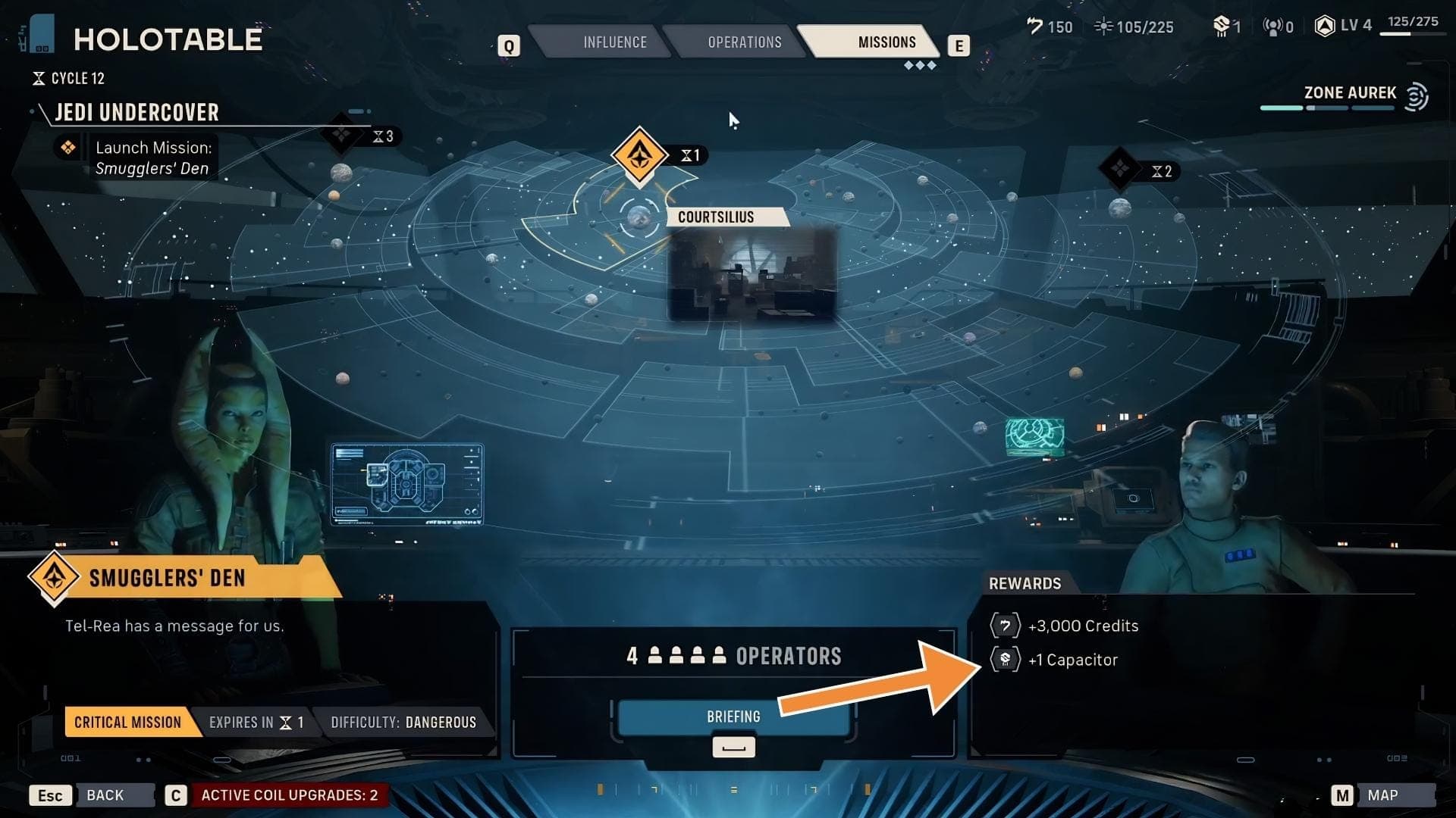 Mission with Capacitor Reward in SWZC