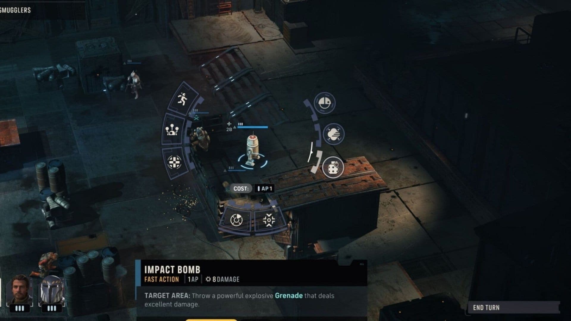 Using impact bomb in SWZC