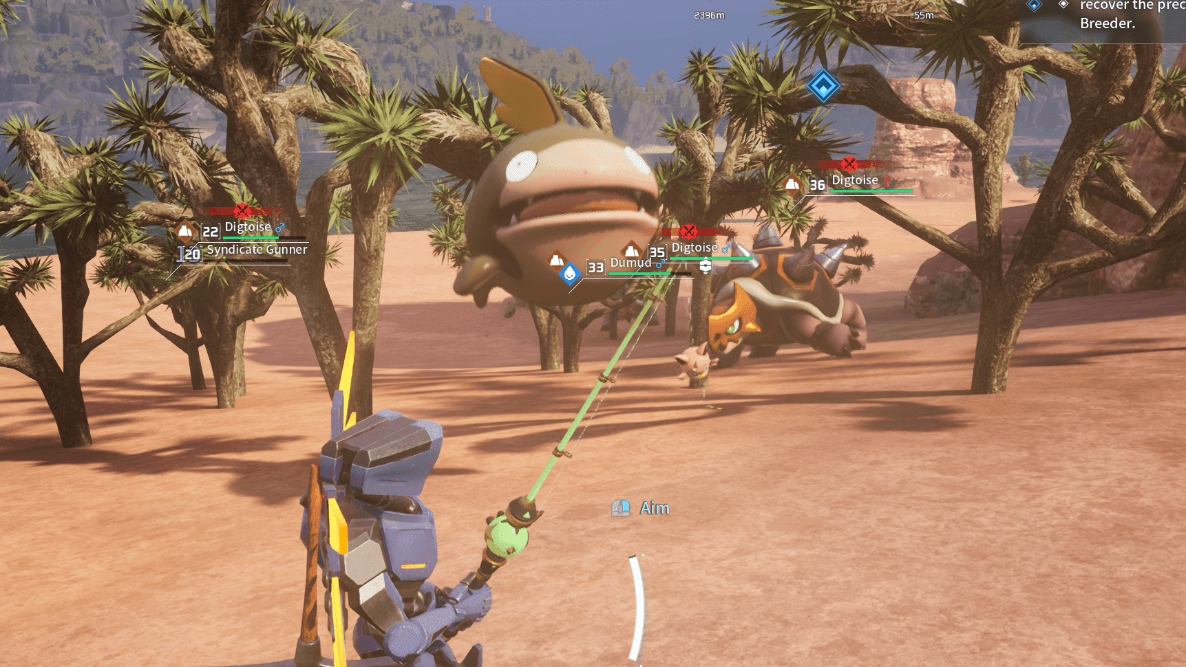 Dumud and Digtoise Capturing in Palworld