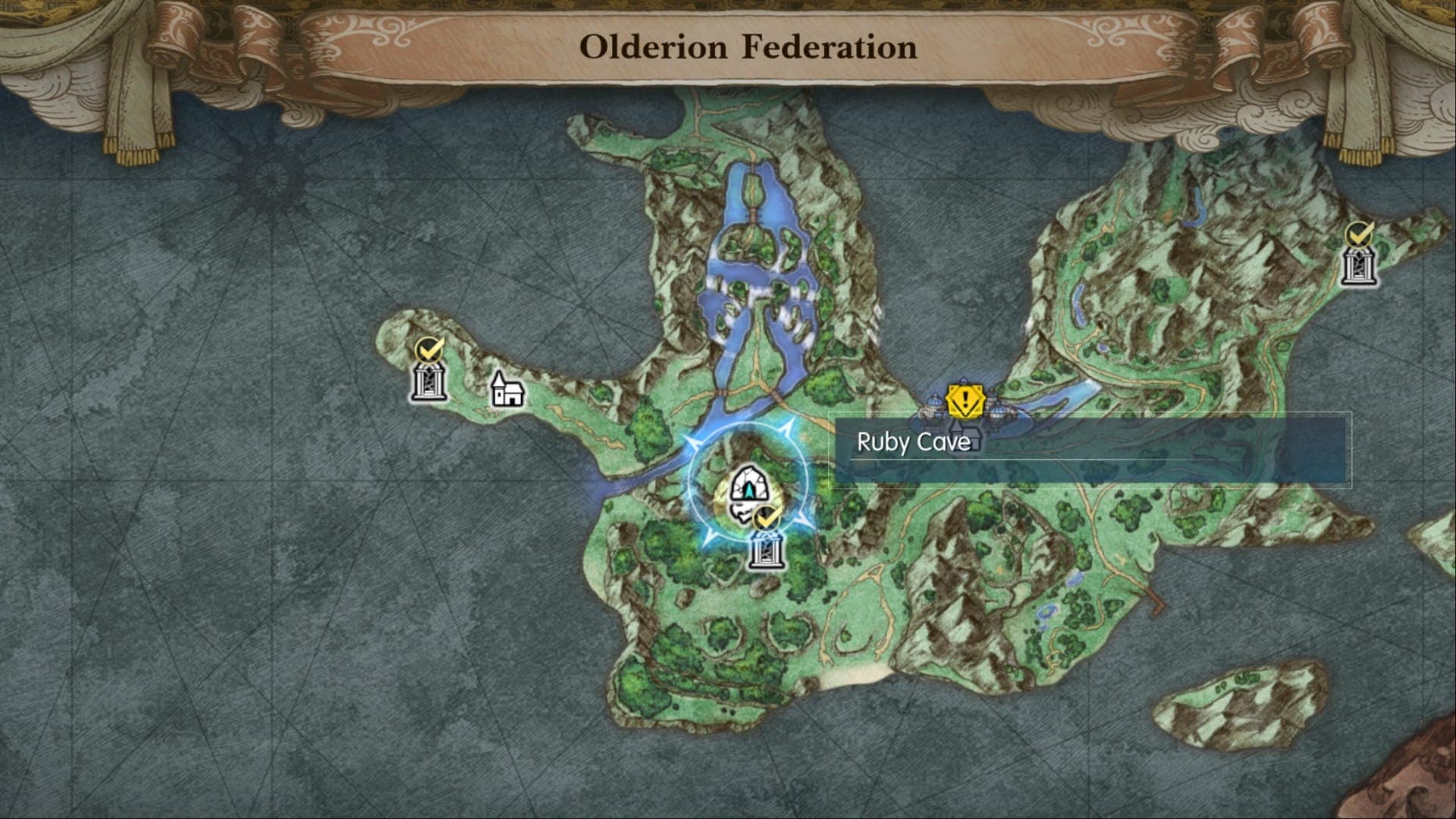 Final Fantasy Resonance Ruby Cave map location
