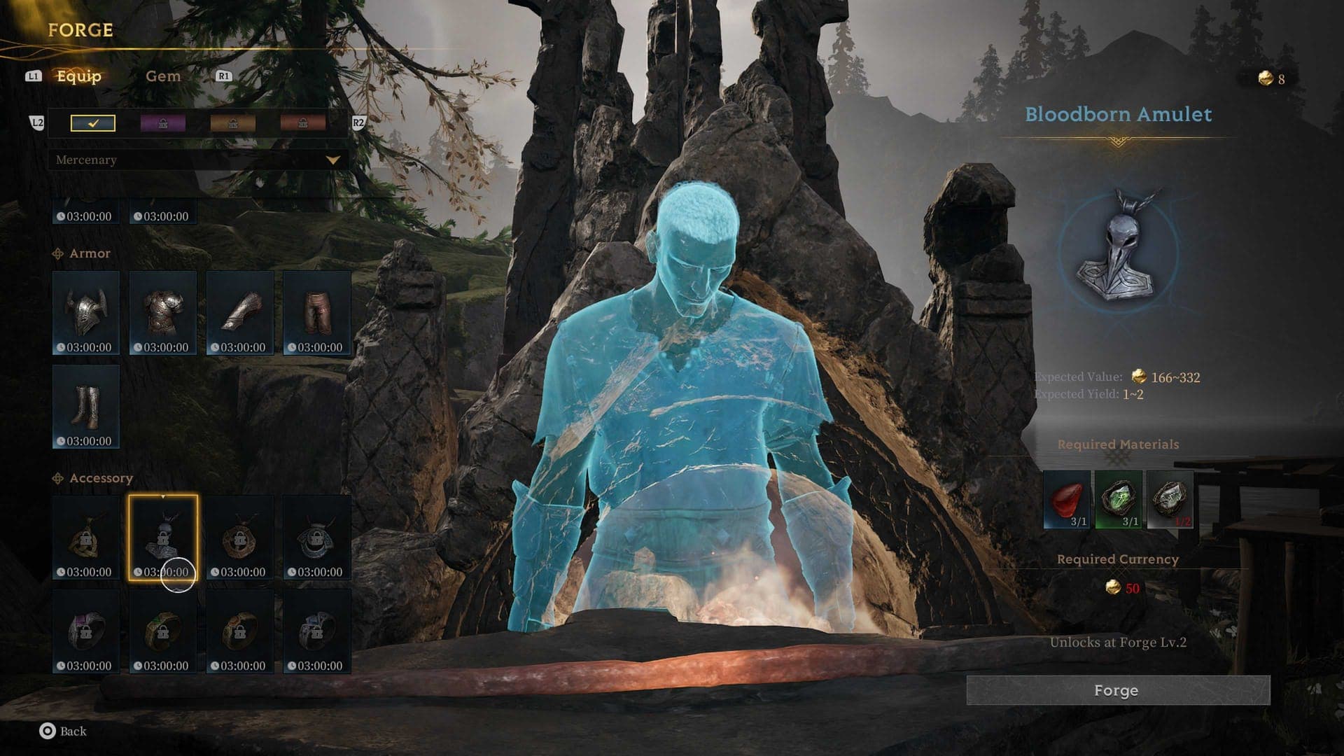 Forge Items Mistfall