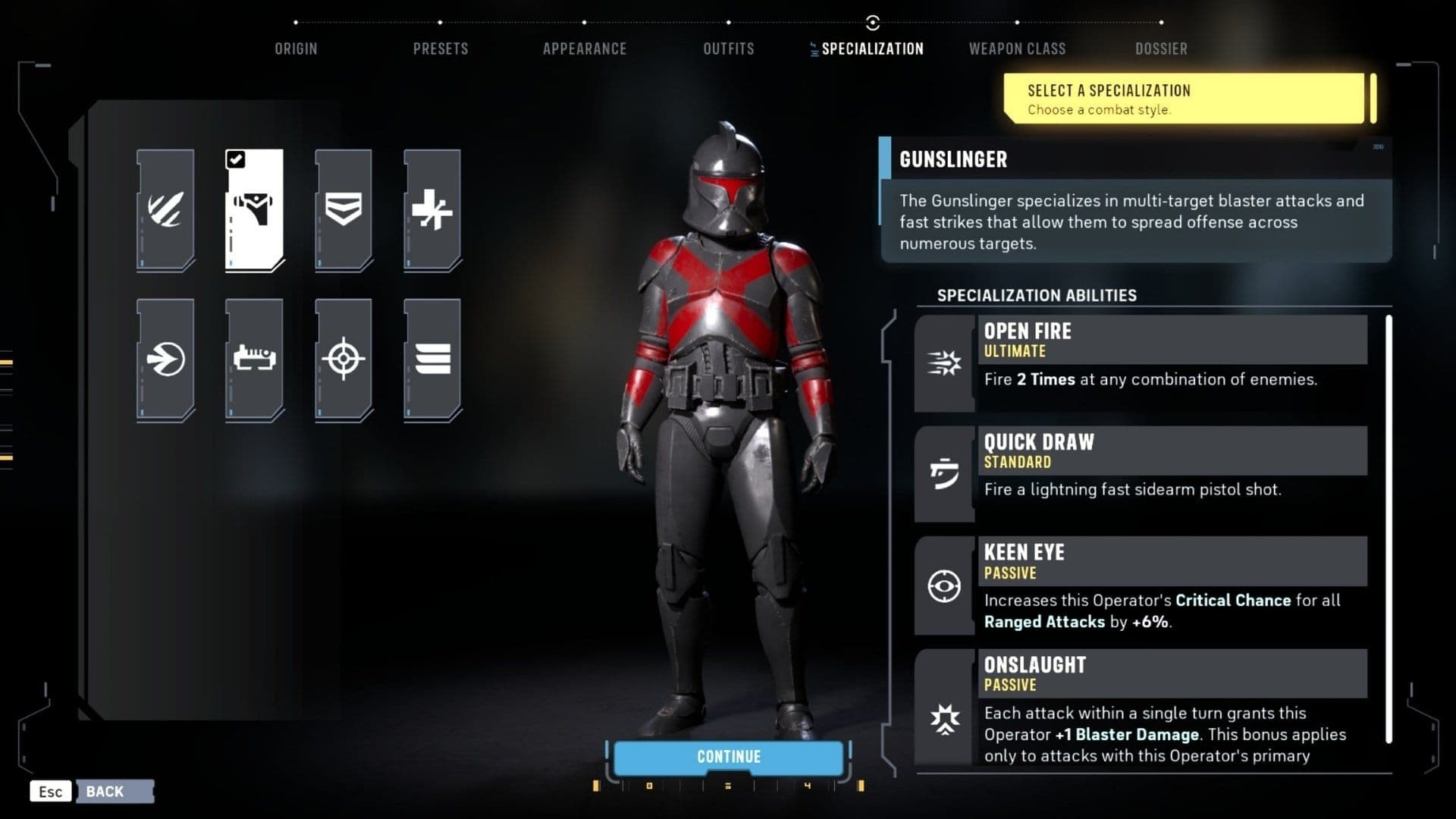 Gunslinger Class in Star Wars Zero Company