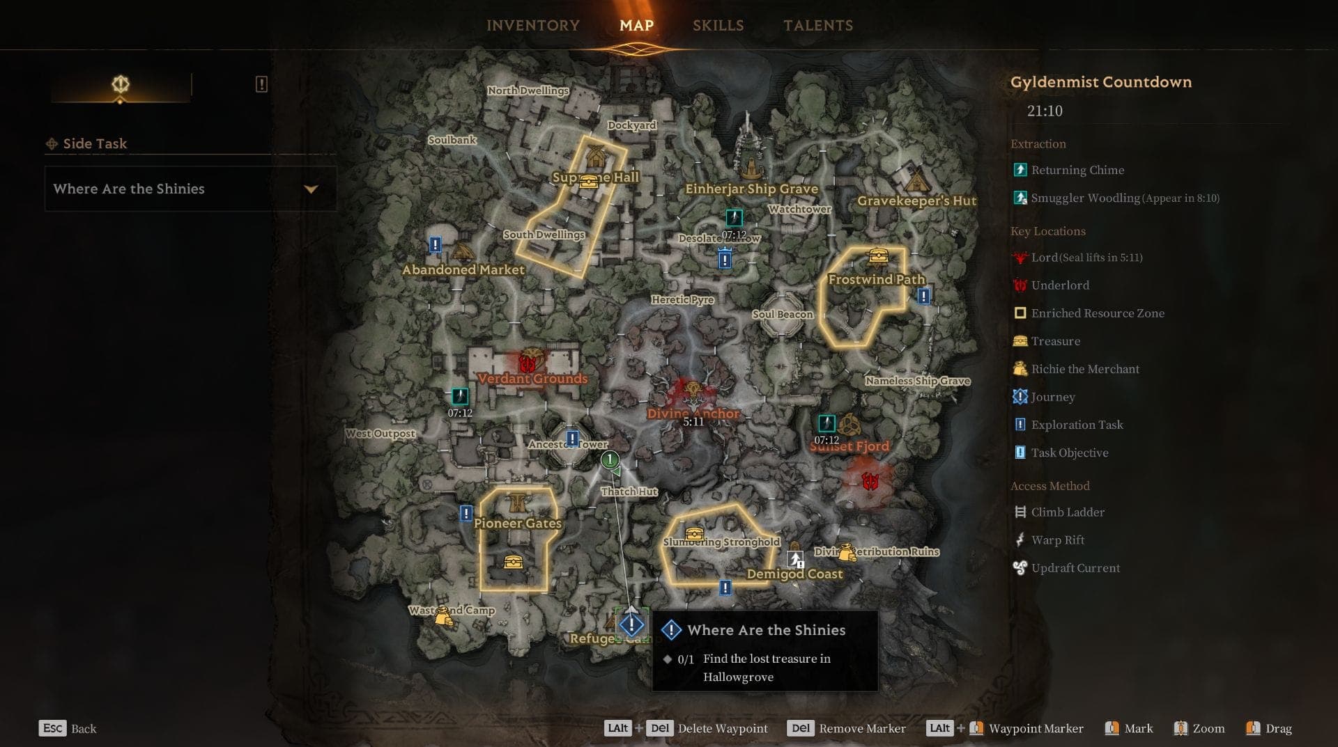 Hallowgrove Treasure Location 