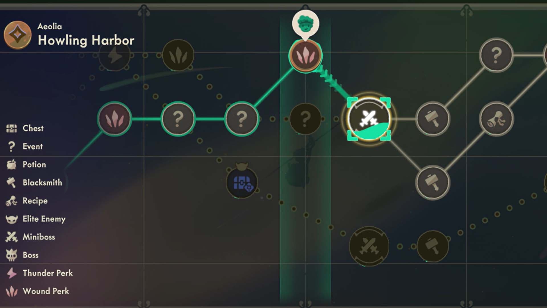Howling Harbor progression routes