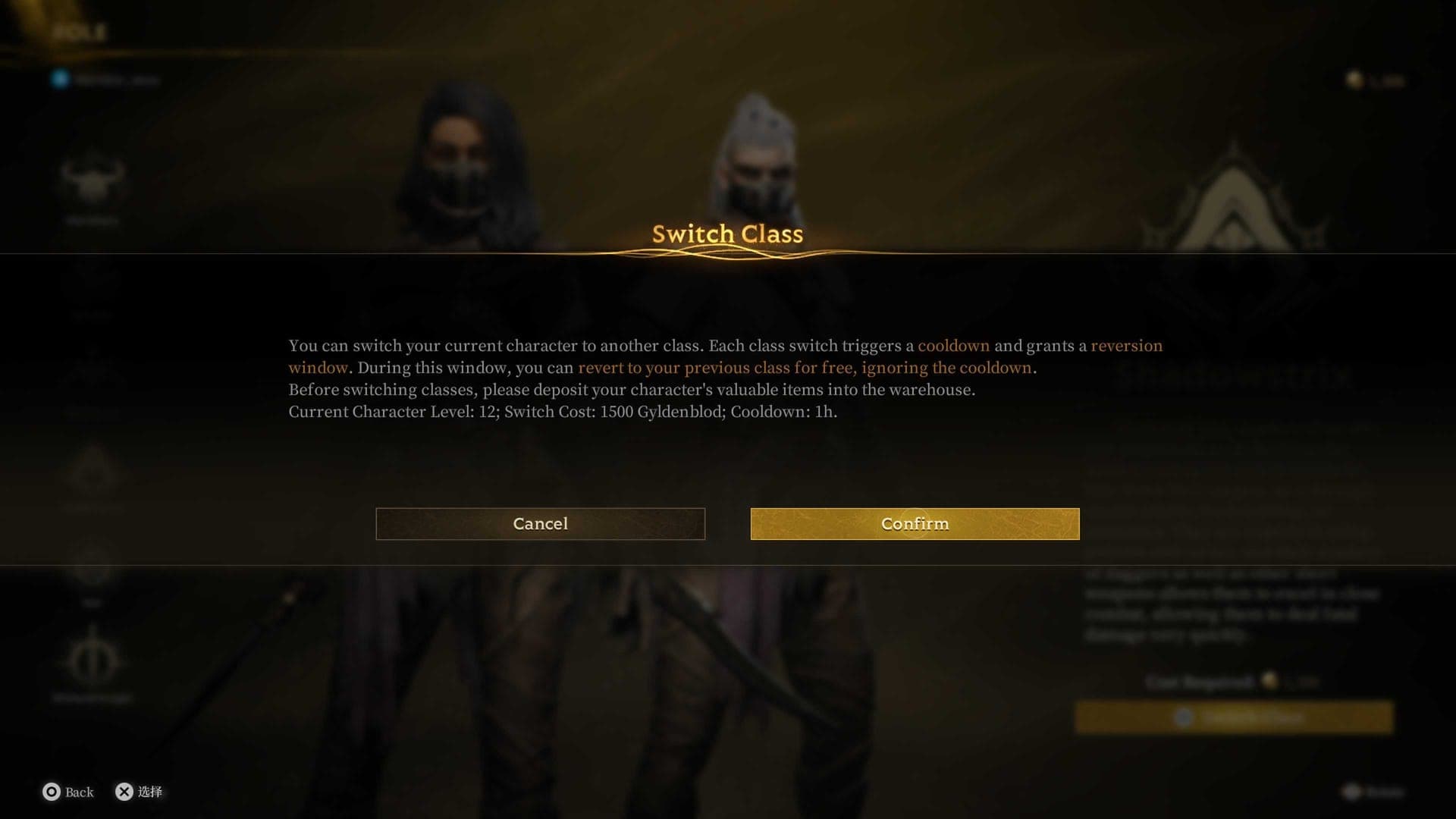Mistfall Hunter Class Switch