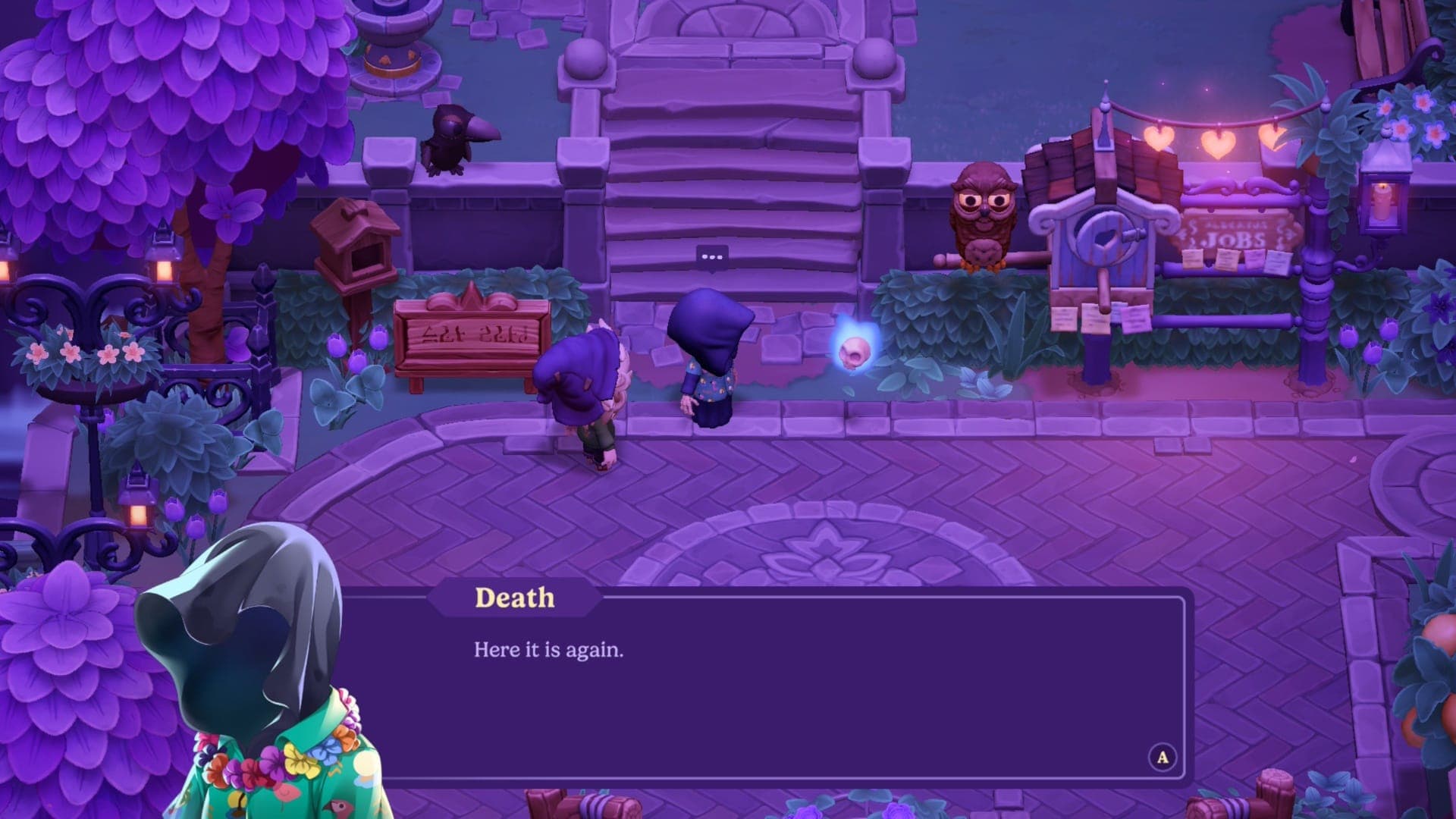 Talking to death in Moonlight Peaks
