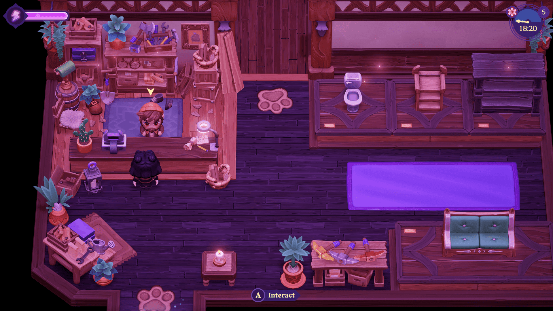 Ridge's shop in moonlight peaks