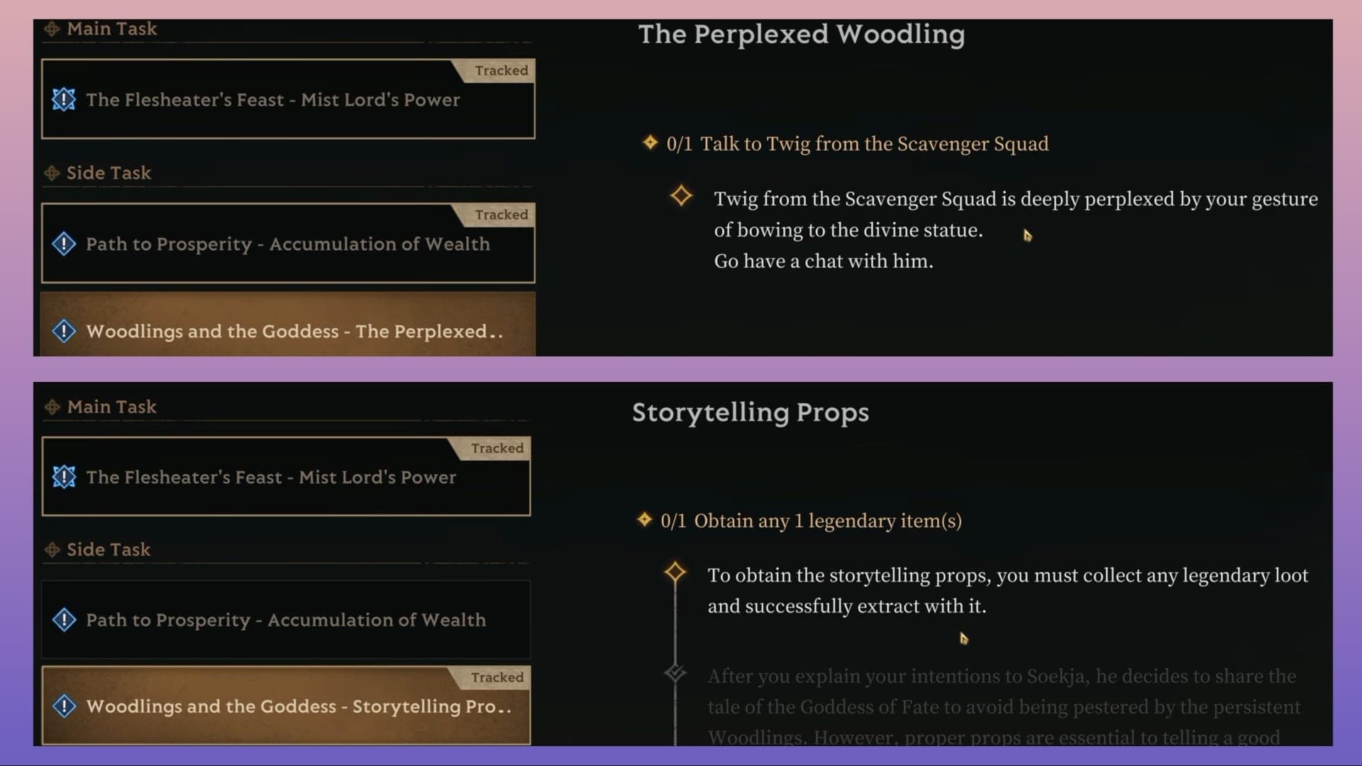Perplexed Woodling and Storytelling Props 