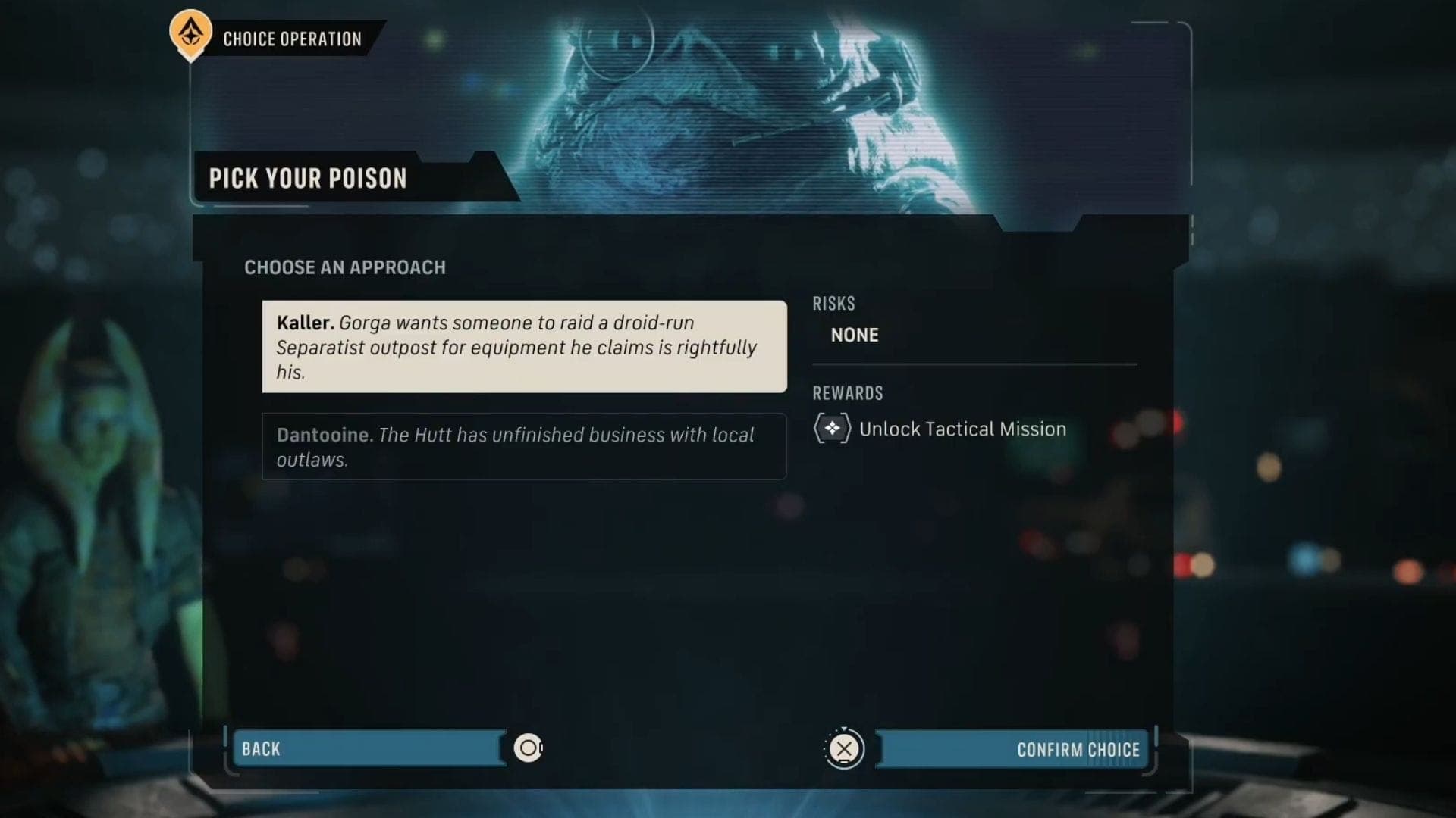 Pick your Poison Operation choices