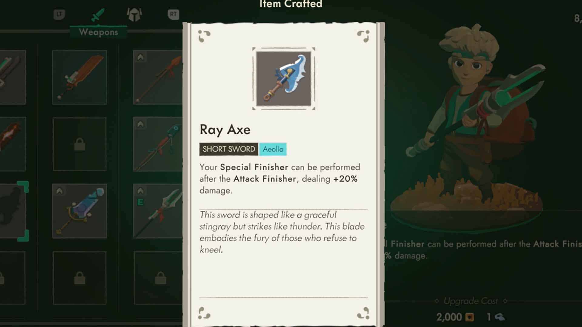 Ray Axe in Moonlighter 2