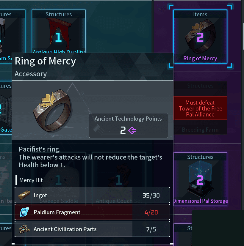 Ring of Mercy Palworld 1.0