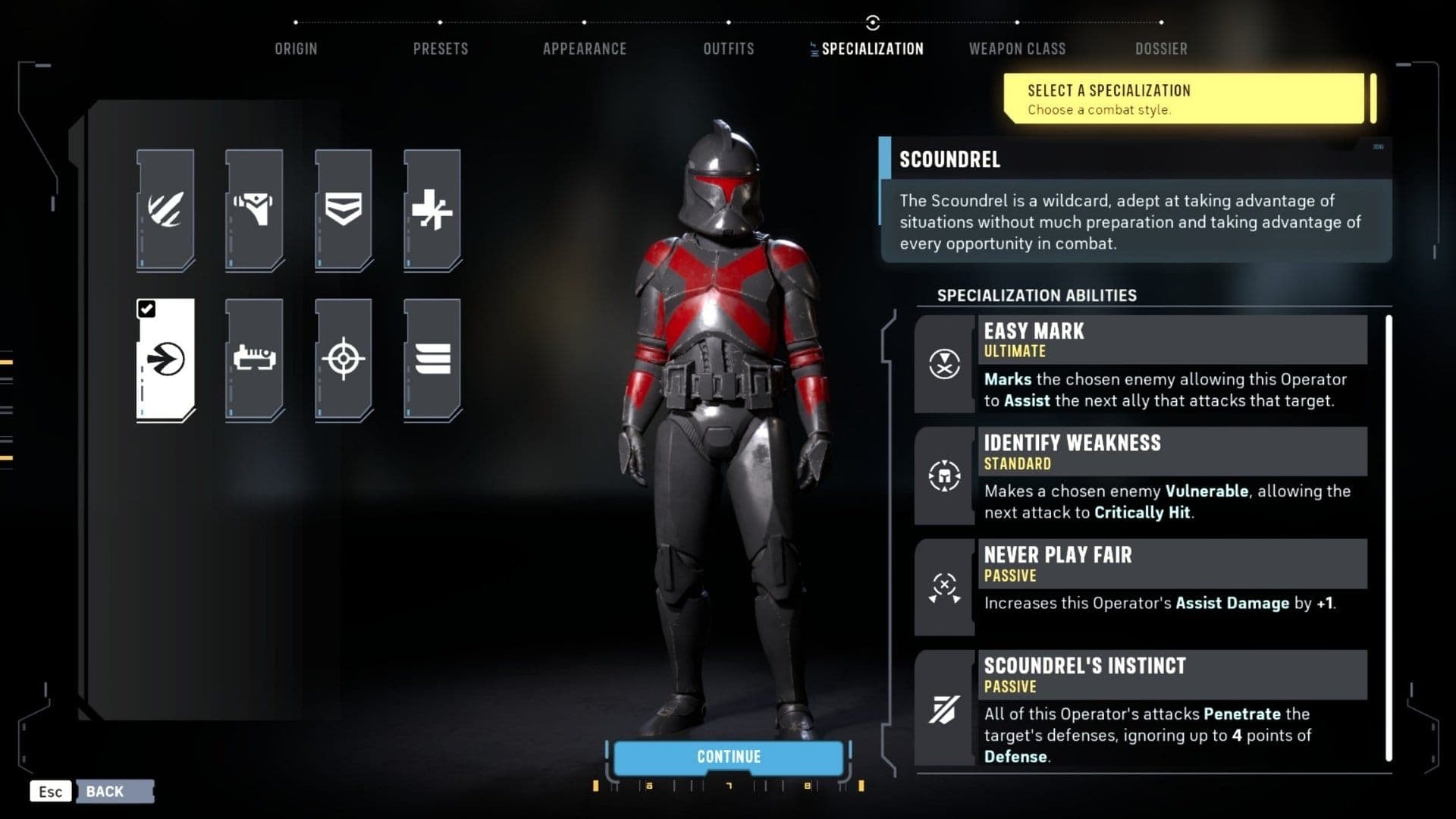 Scoundrel Class in Star Wars Zero Company