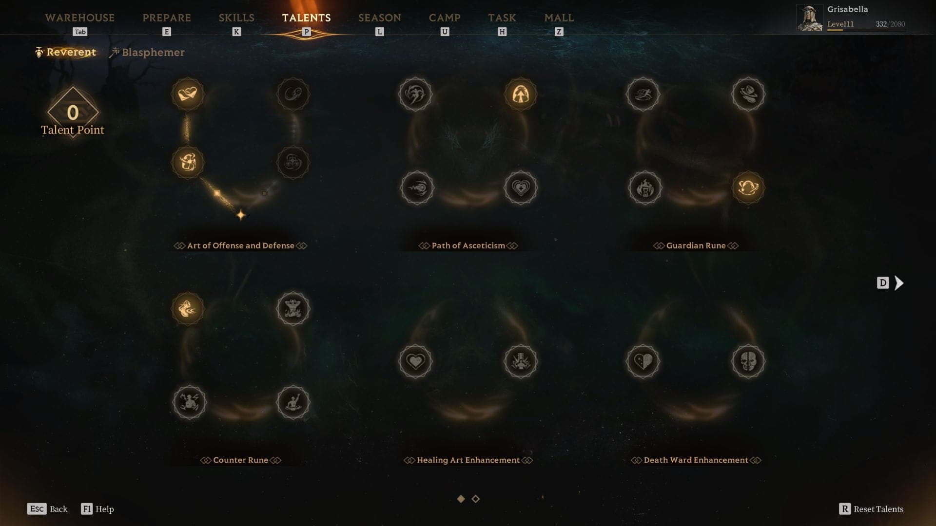 Seer Talent Tree Page 1