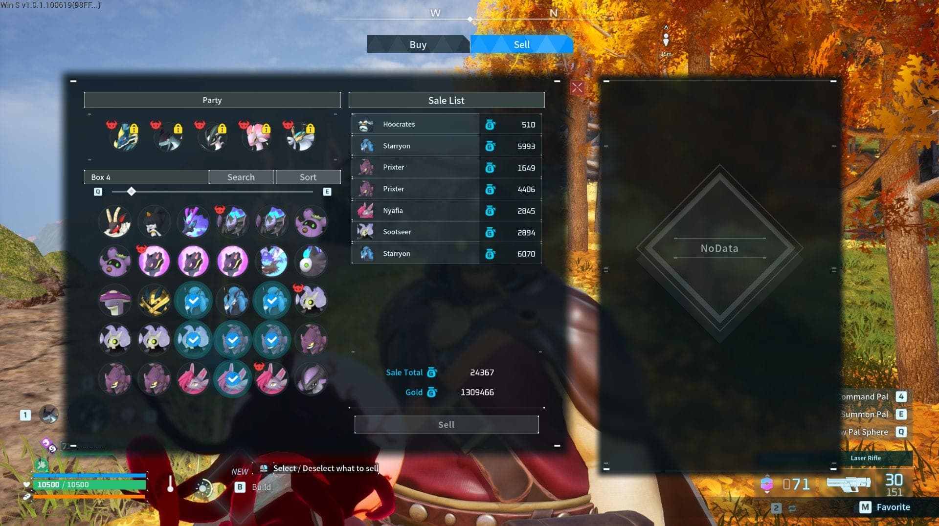 Mainland Black Marketeer Inventory