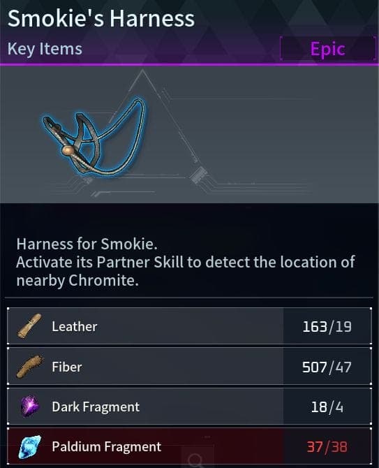 Smokie's Harness Crafting Recipe