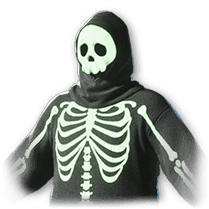 Spooky scary skeleton breastplate