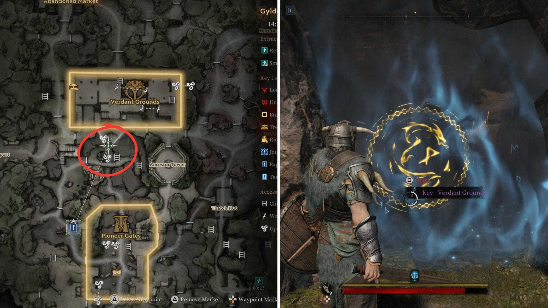 Verdant Grounds Key Location