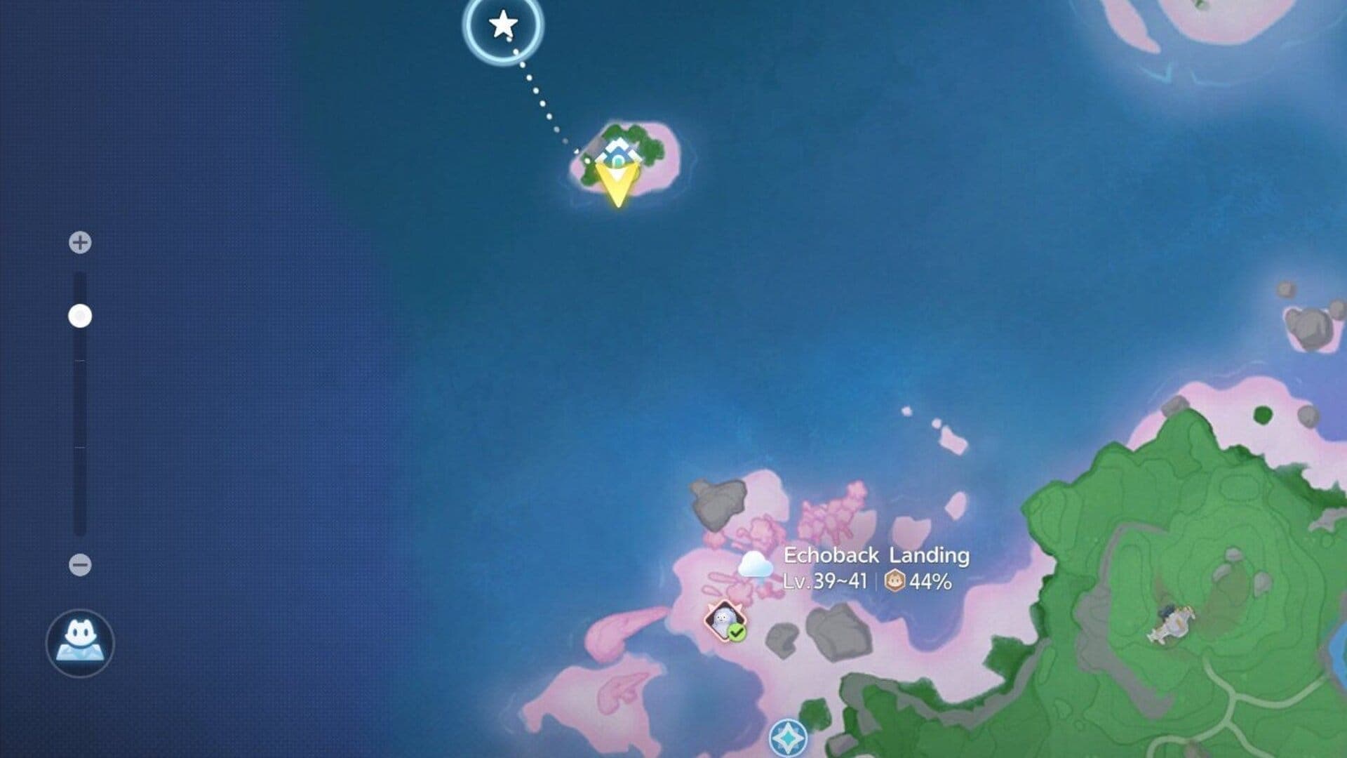 Northwest from the Rushing Rapids Sanctum in the Echoback Landing area is where the Alpha Egg containing a Shelly is located.