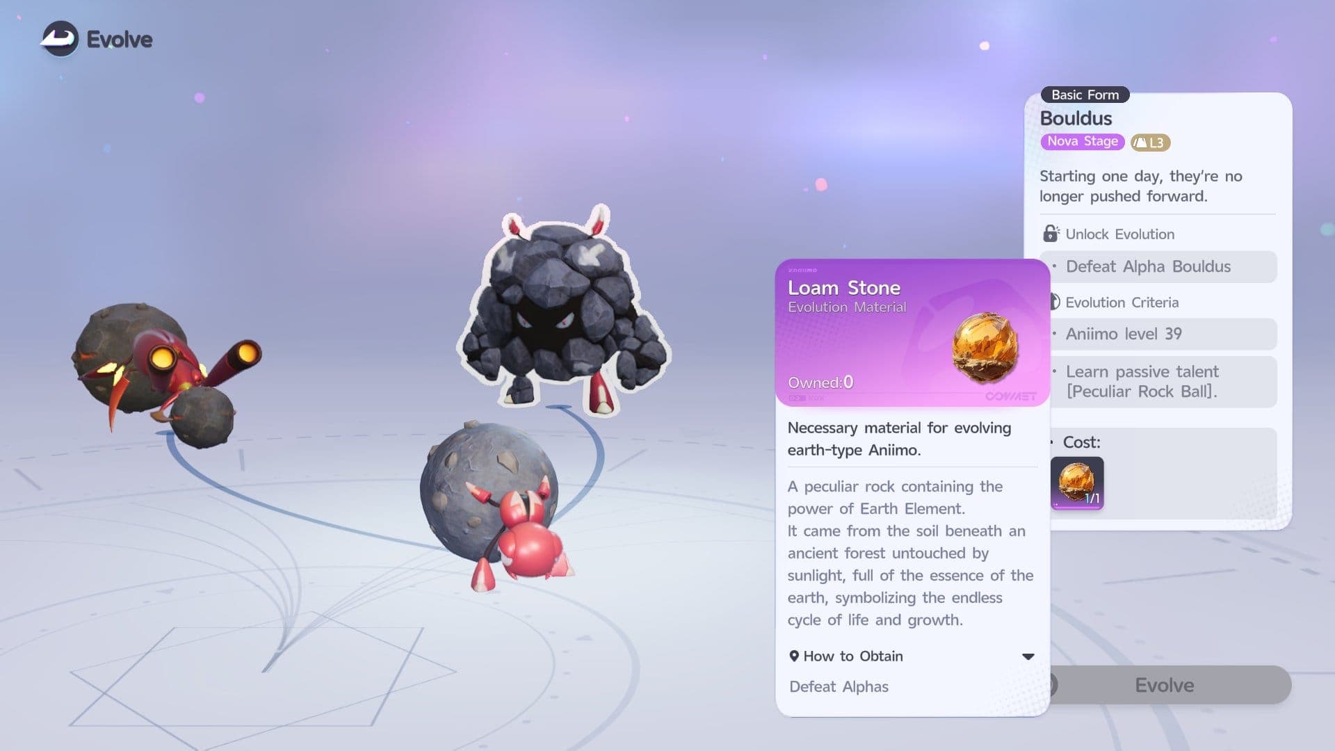 With the required resources, Pathfinders can evolve Baleetle to Waleetle and Waleetle to Bouldus.