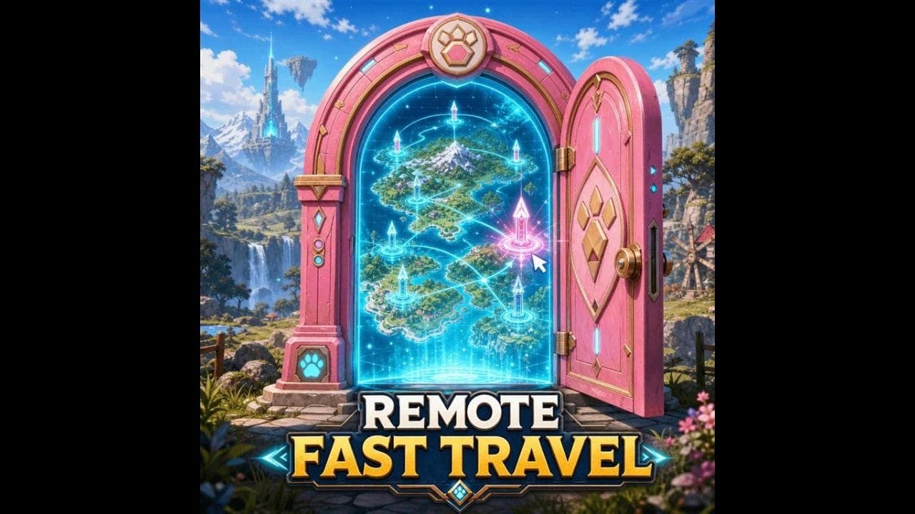 Remote fast travel mod image for Palworld.