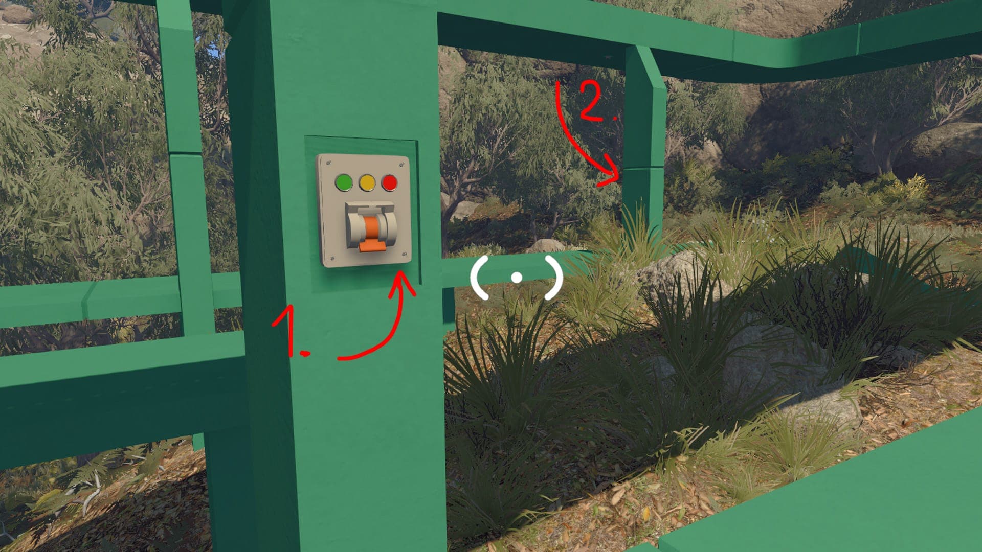 how to complete hte green structure puzzle in Big Walk