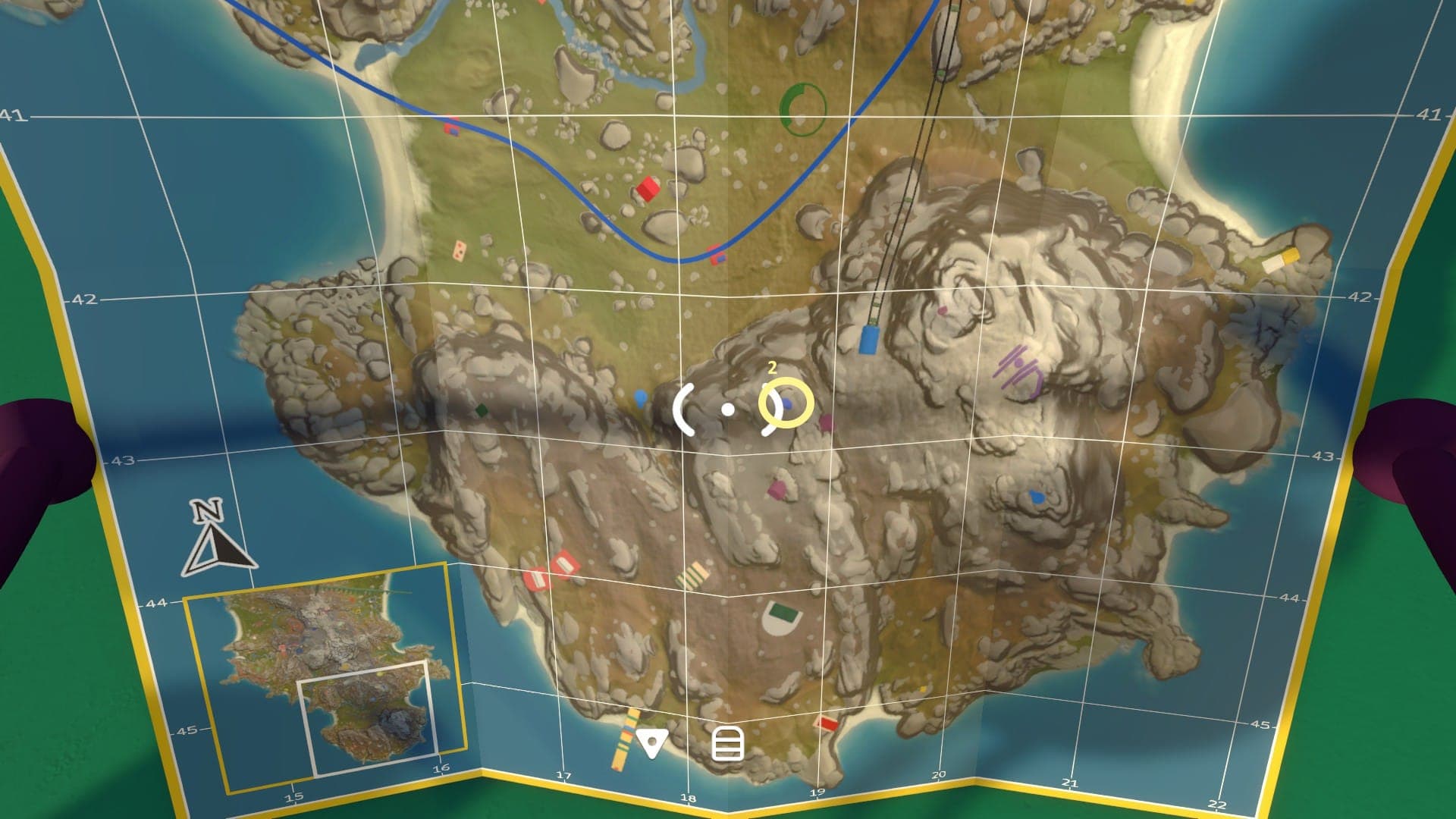 The end location for the purple heavy ball puzzle in Big Walk.