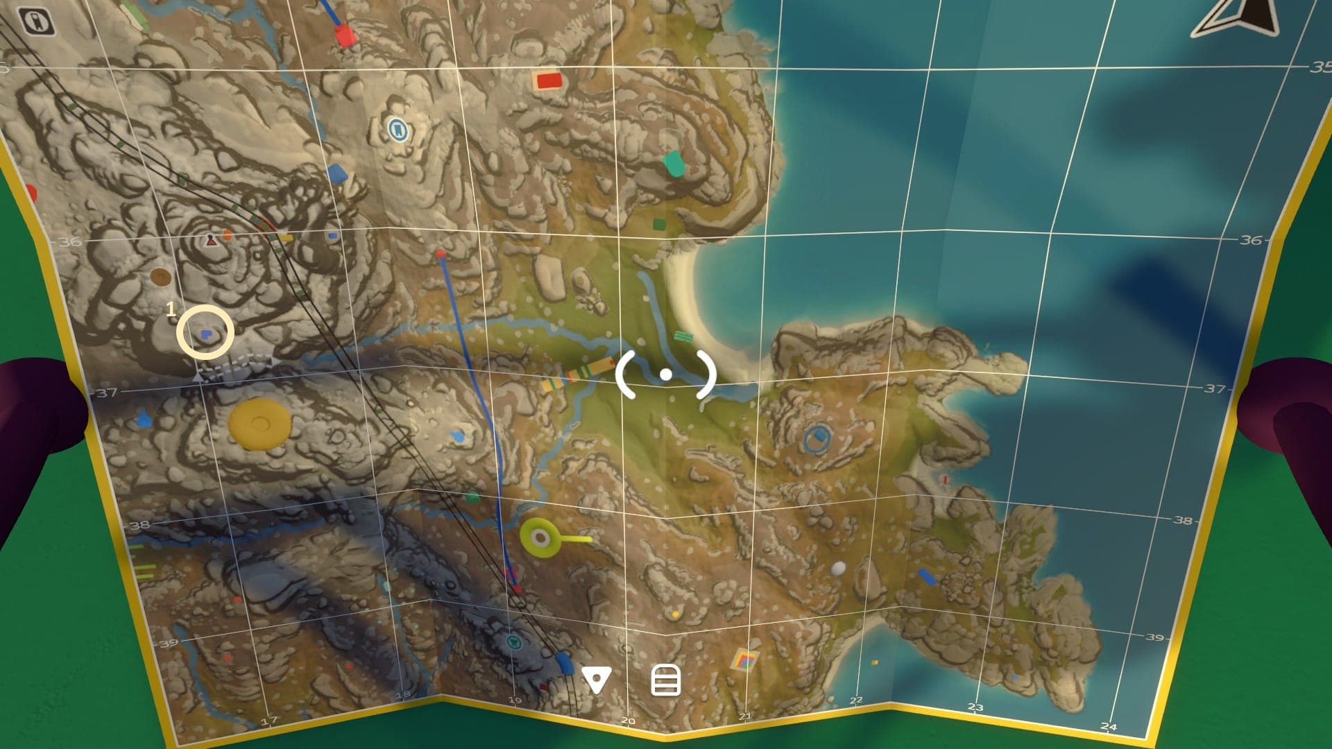 Blue telescope puzzle location in Big Walk.
