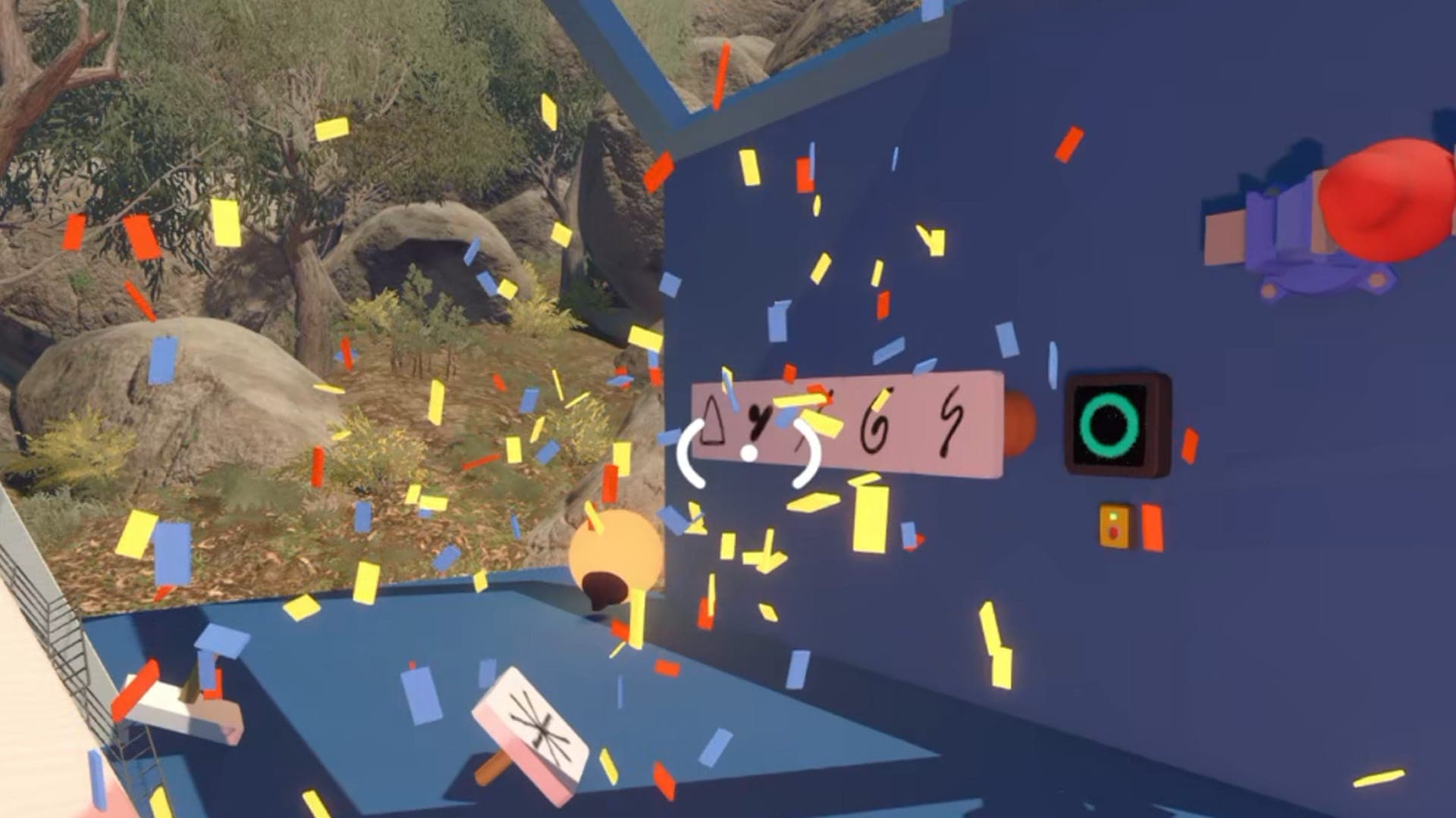how to complete the blue room puzzle in Big Walk