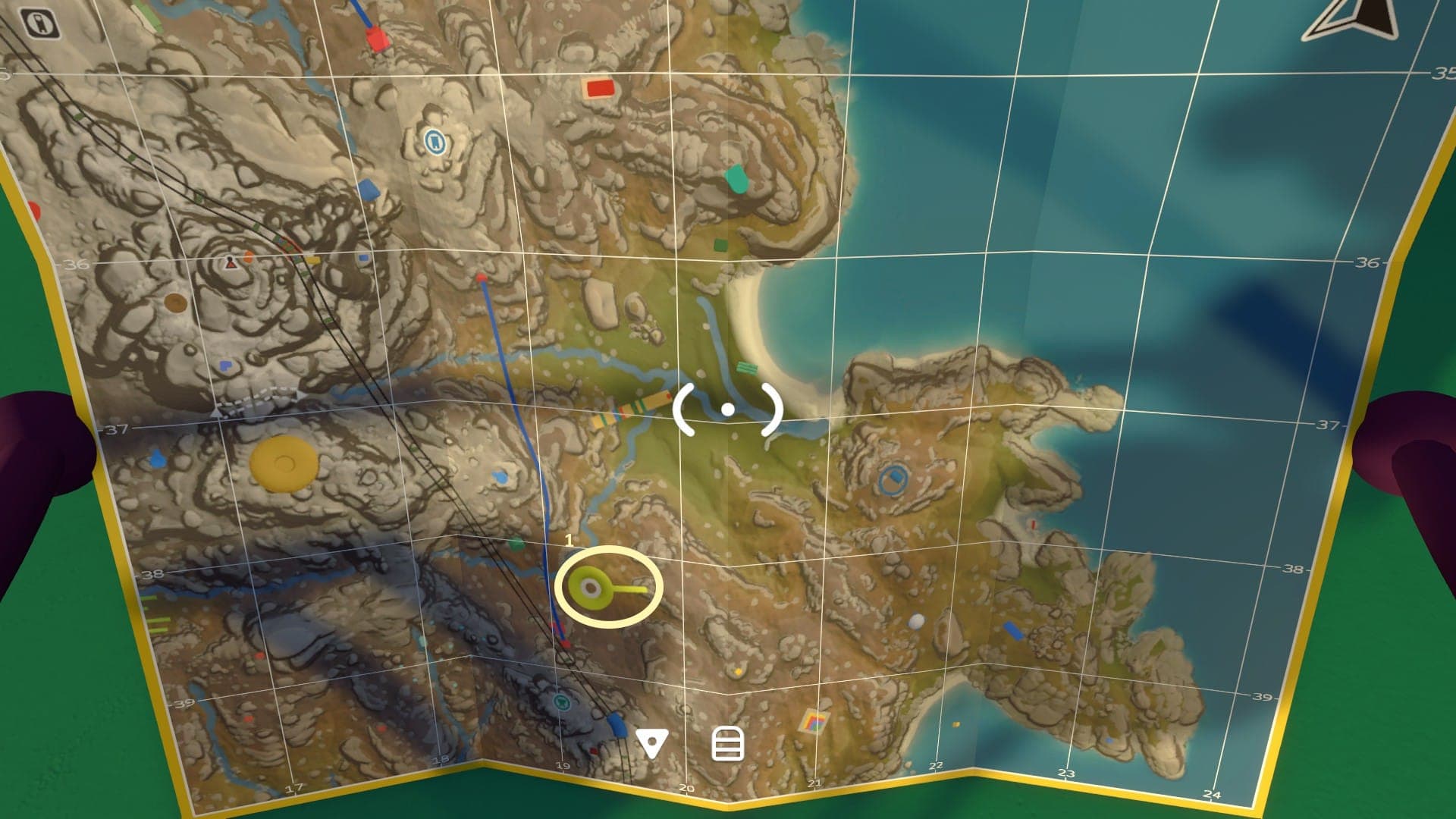 Blue Four-Piece Puzzle location 1 in Big Walk
