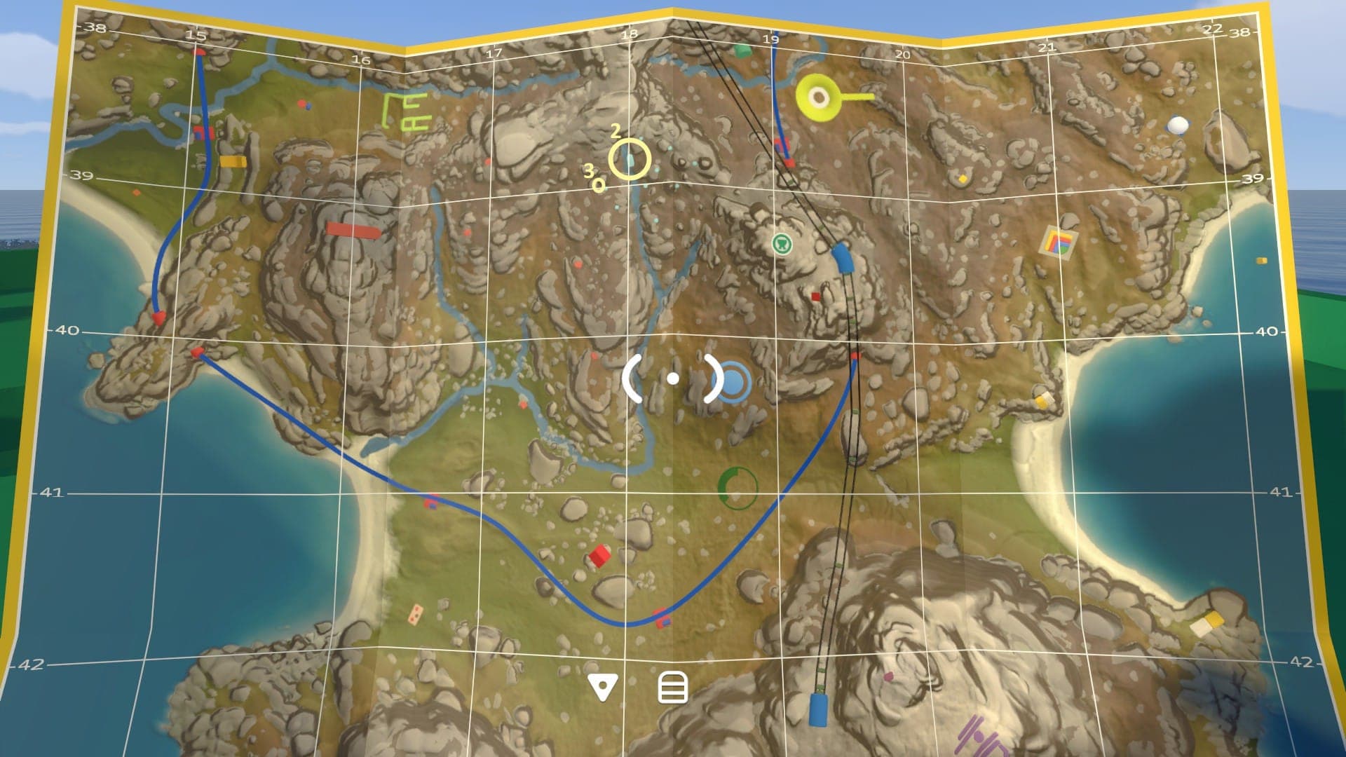 The green platform headphone puzzle solution map location in Big Walk.