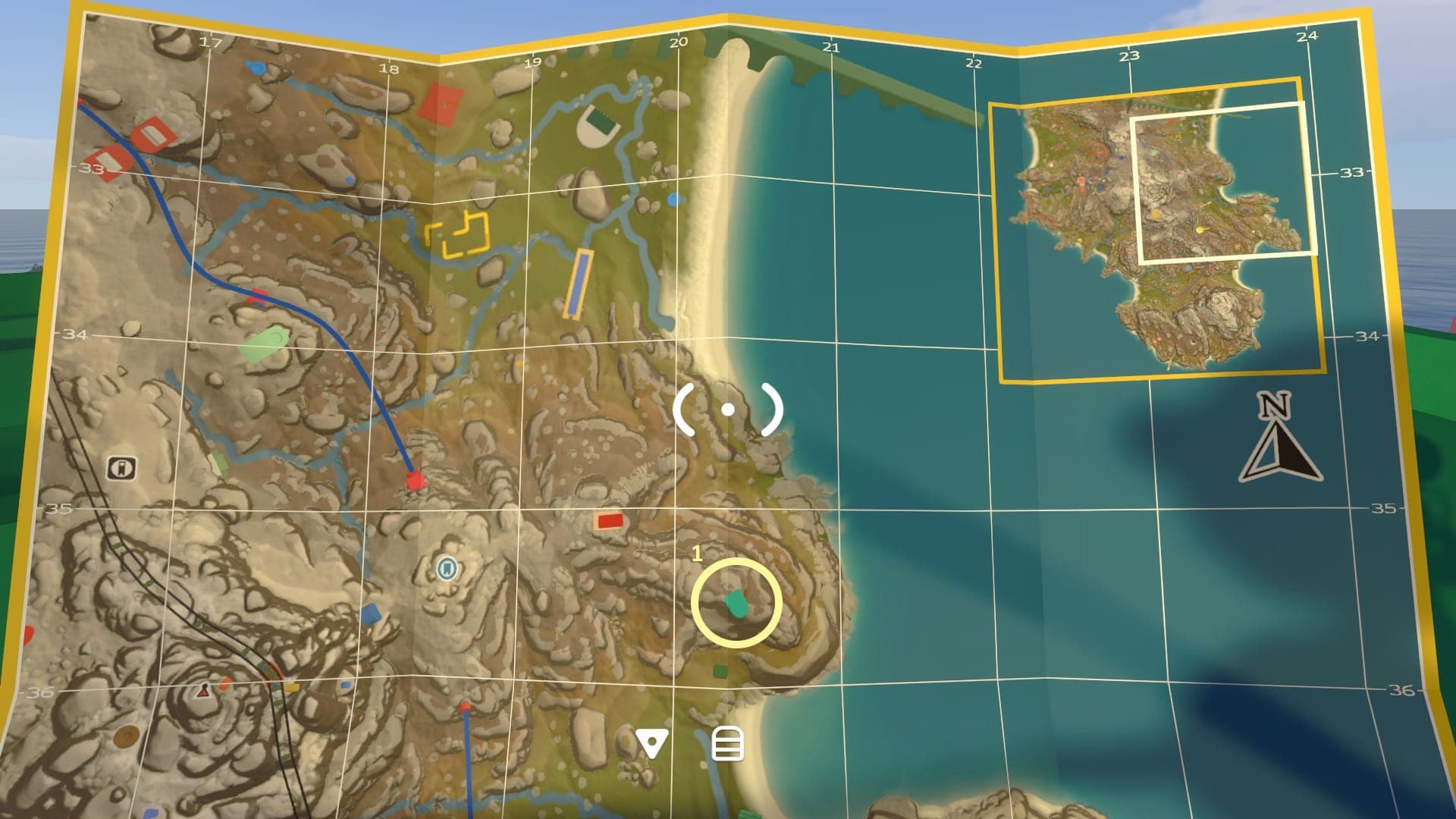 The green platform headphone puzzle map location in Big Walk.