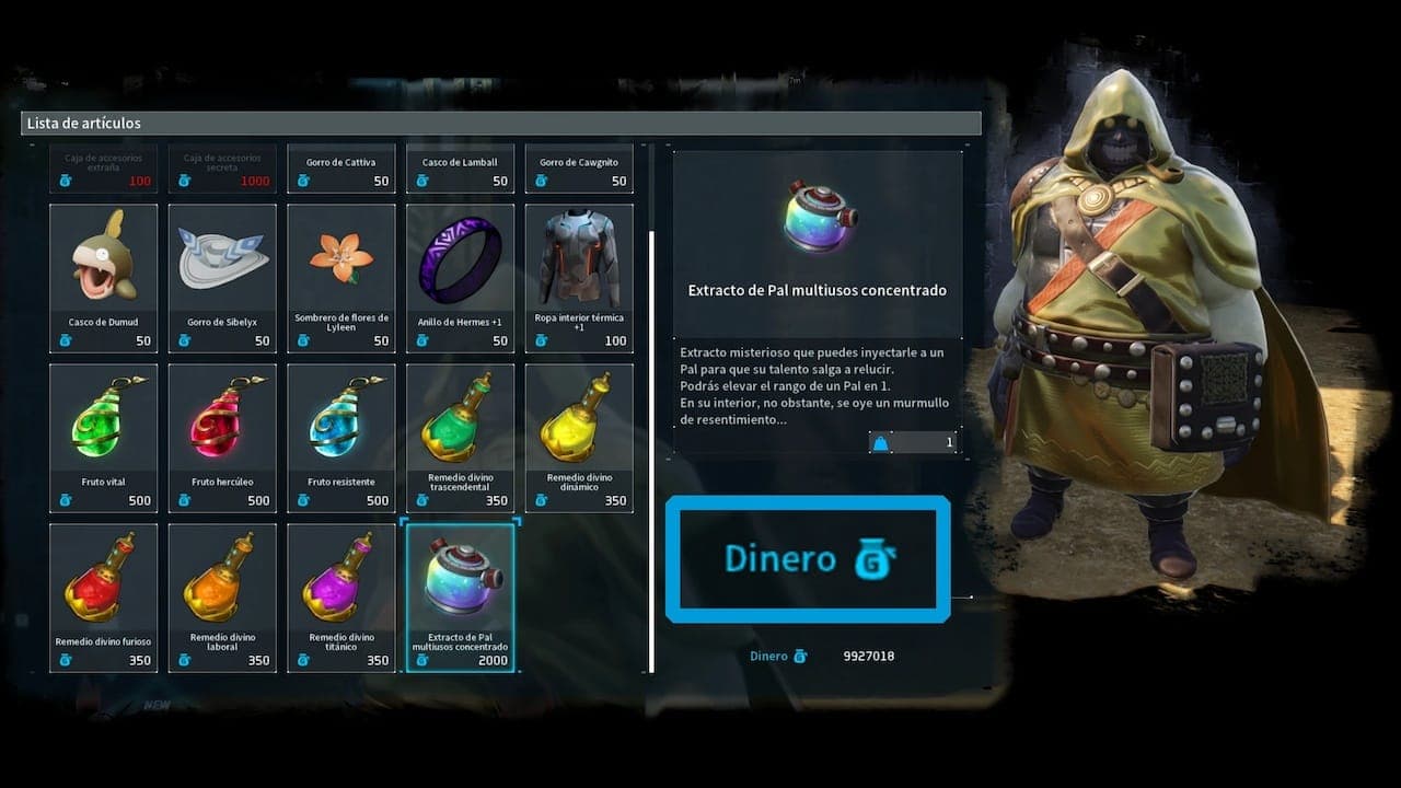 Medal bounty arena shops sell money mod image for Palworld.