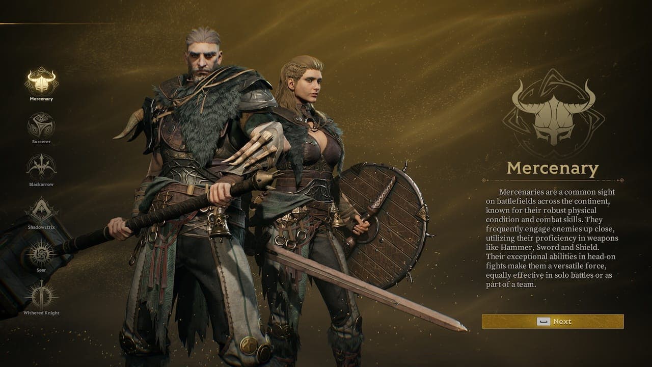Mercenary Mistfall Hunter class