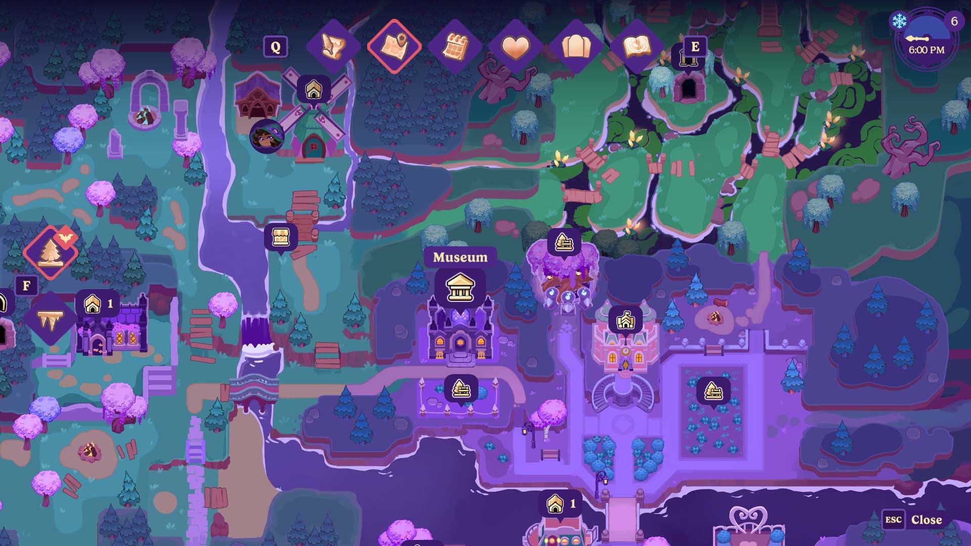 Moonlight Peaks Museum Map