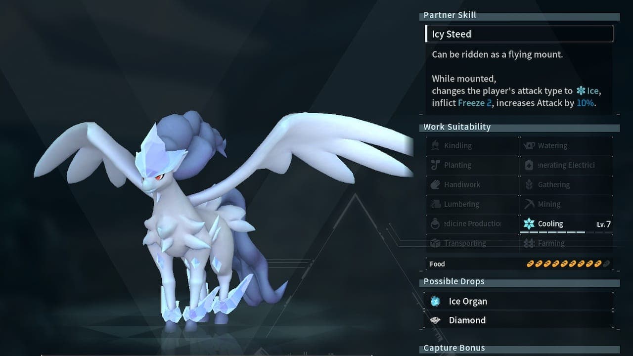 Frostallion Palpedia Palworld.