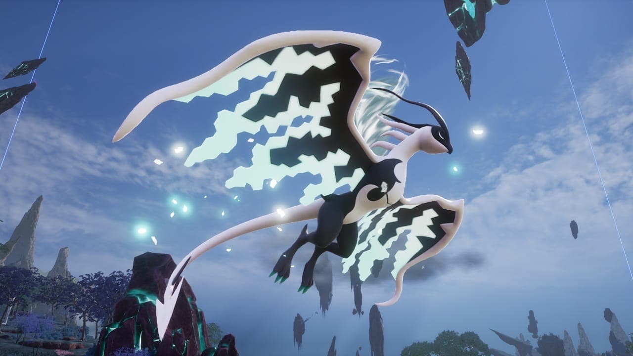 Eidrolon flying in Palworld.