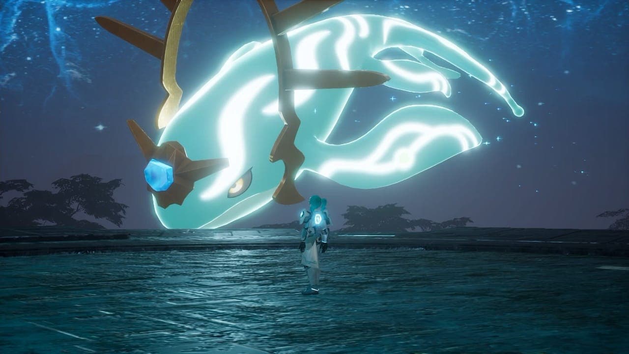 Panthalus helping to unlock the World Tree in Palworld.