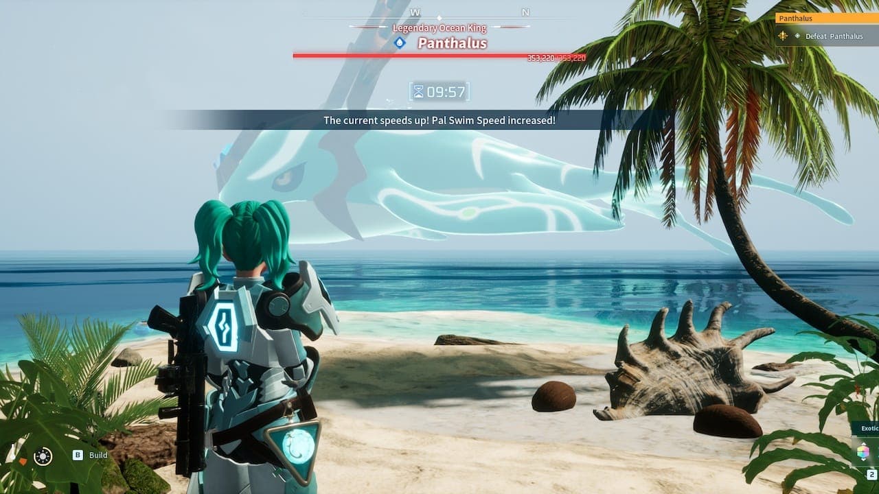 Panthalus boss fight in Palworld.