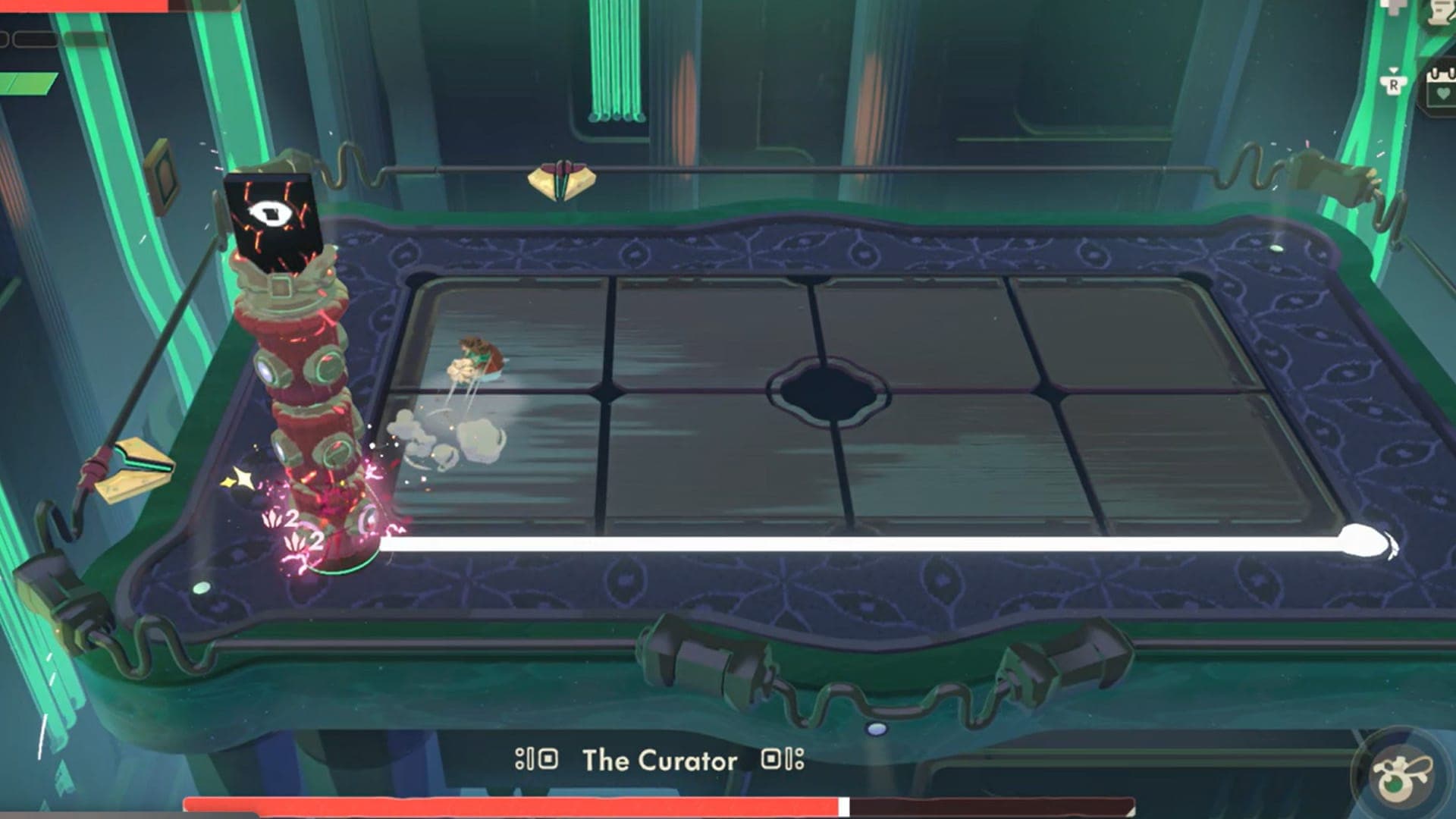 The Curator fight in Moonlight Peaks