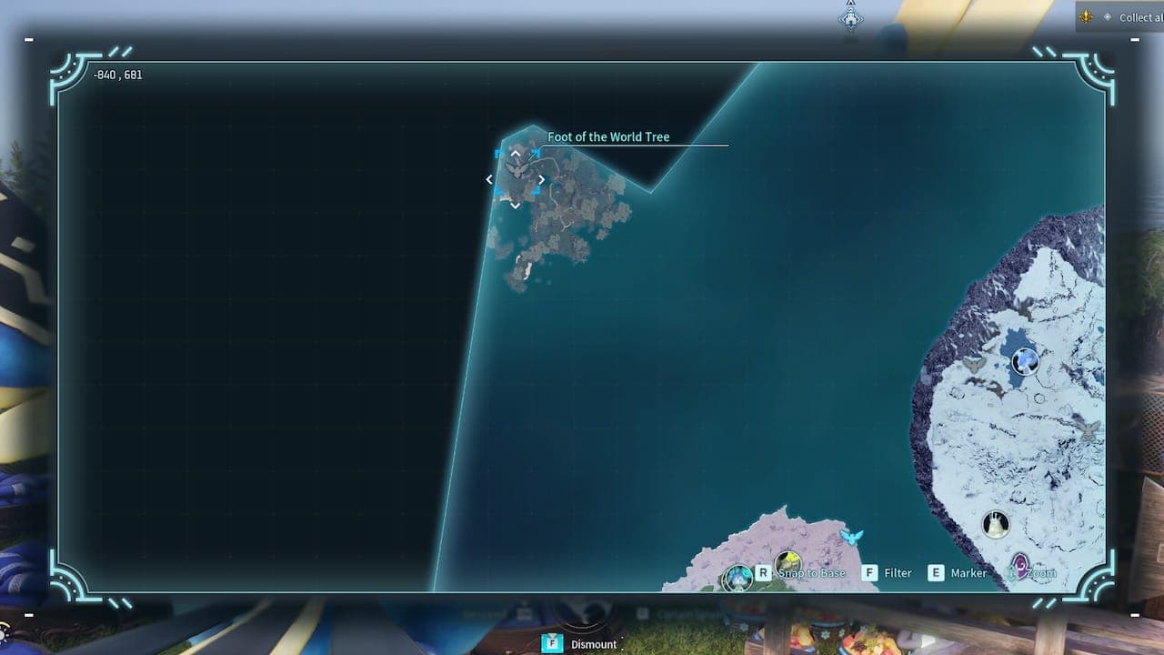 World Tree location on Palworld map