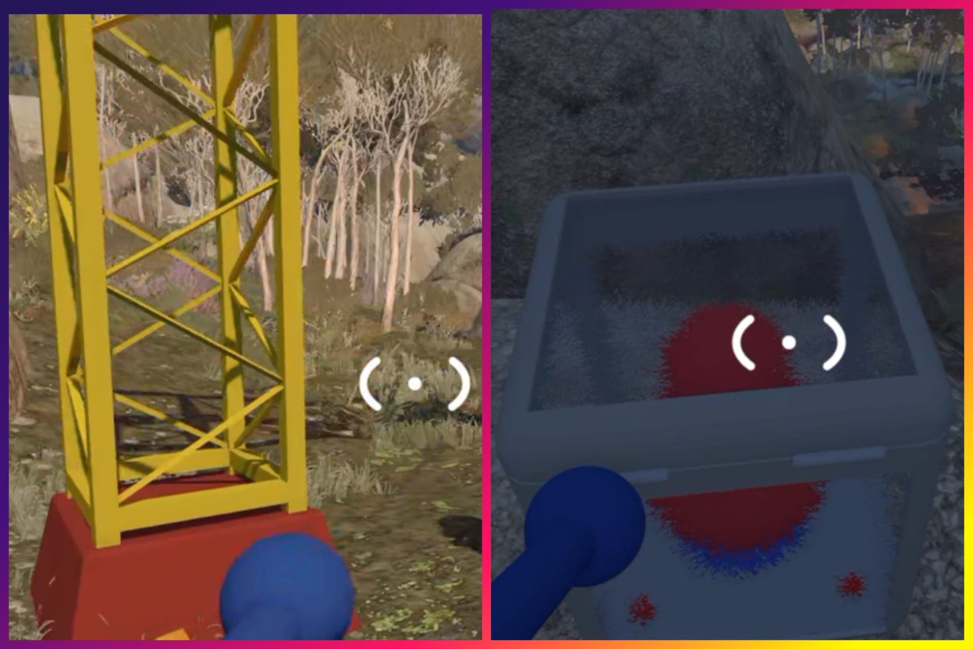 yellow structure puzzle and cube puzzle in big walk