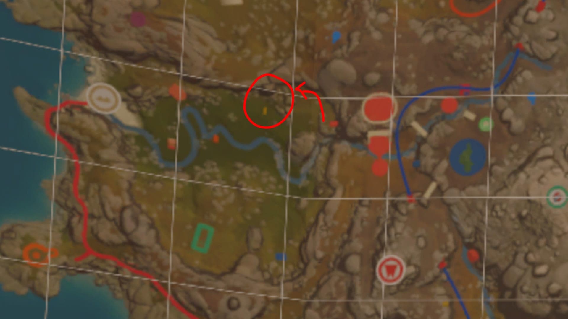 yellow structure puzzle location in big walk